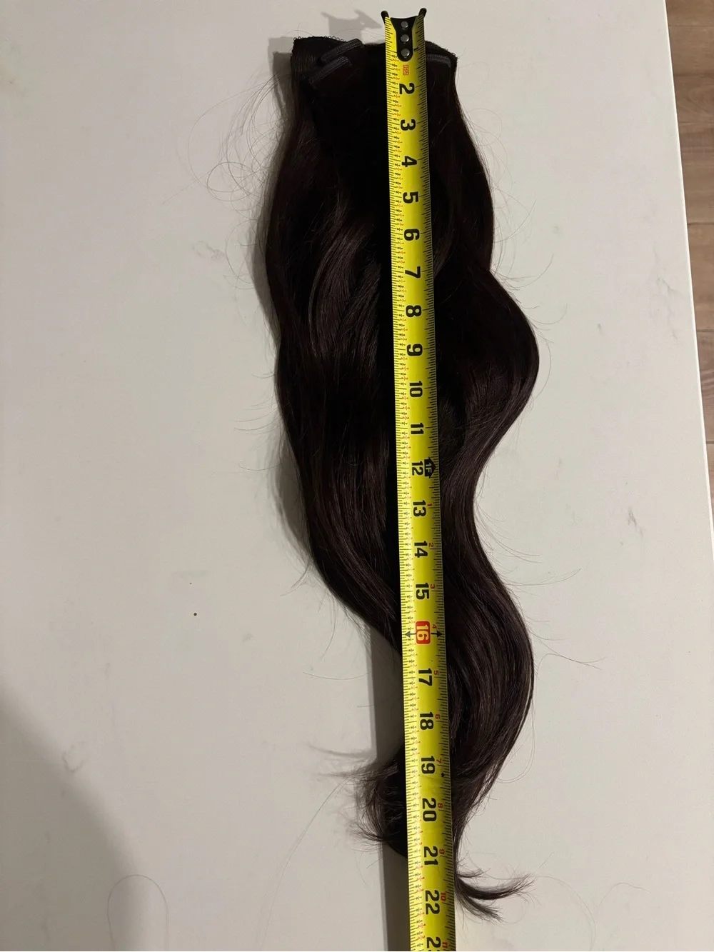 Dark Brown 22” Real Human Hair Clip in Extensions (141 grams) 7 wefts