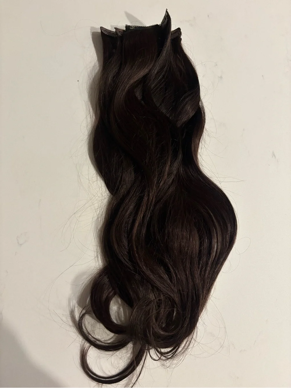Dark Brown 22” Real Human Hair Clip in Extensions (141 grams) 7 wefts