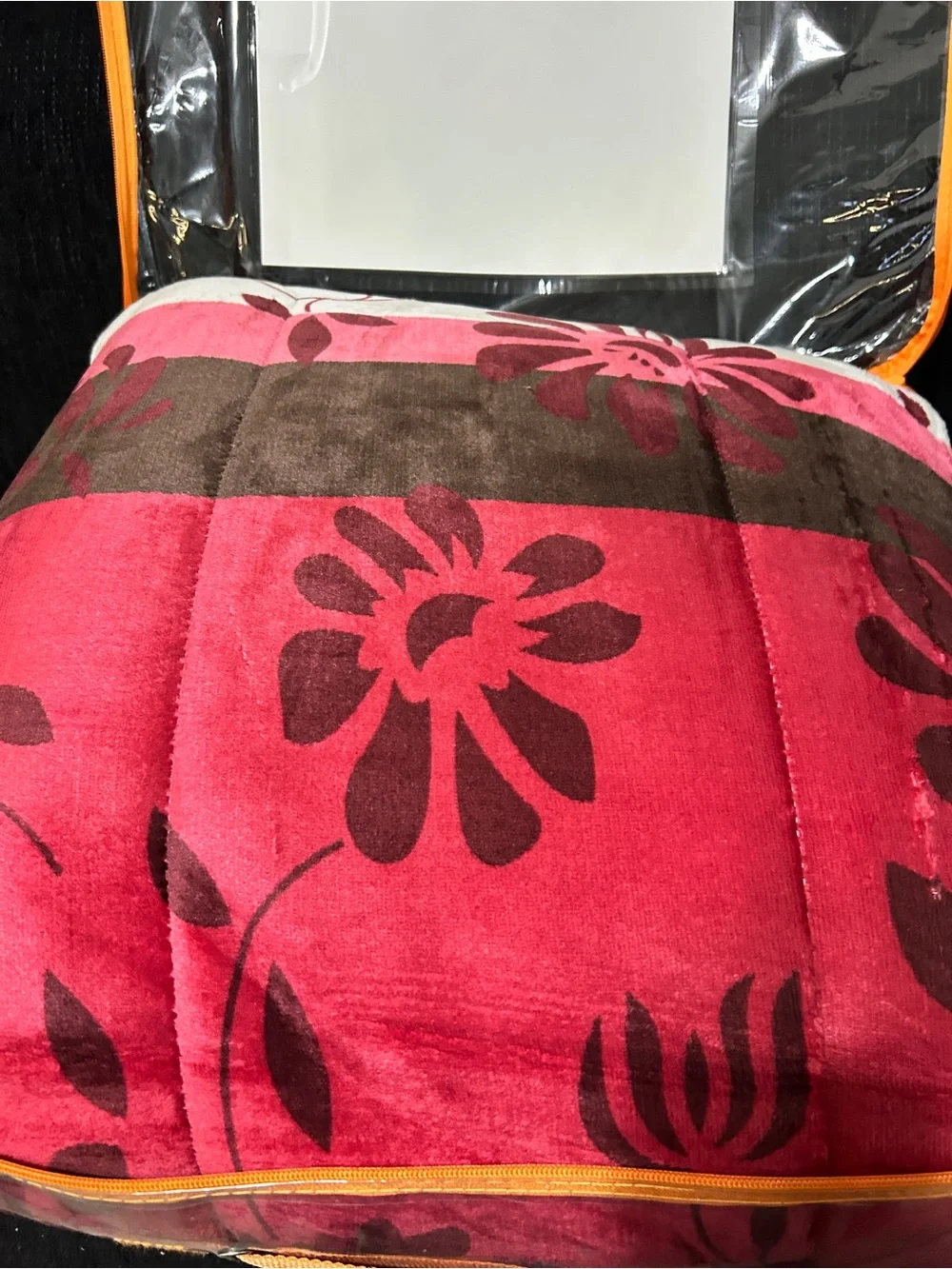Chelsea Floral Red and Cream Queen Comforter Set - 5 Piece