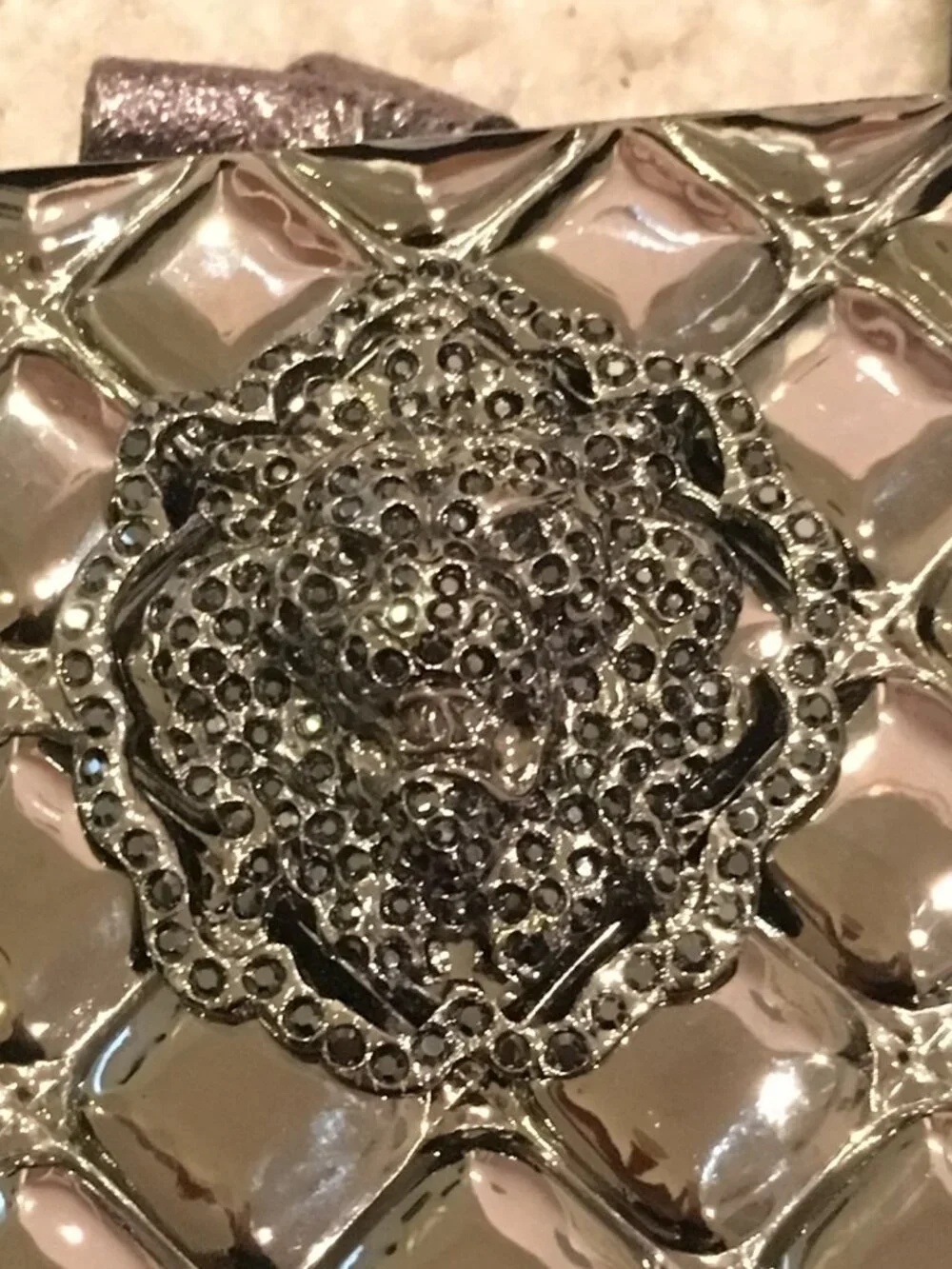 CHANEL dark silver