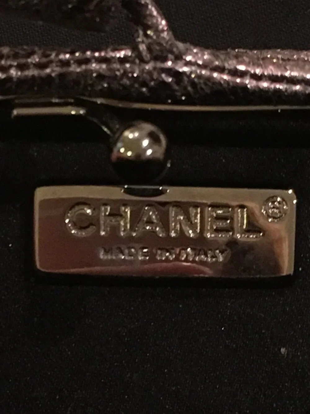 CHANEL dark silver
