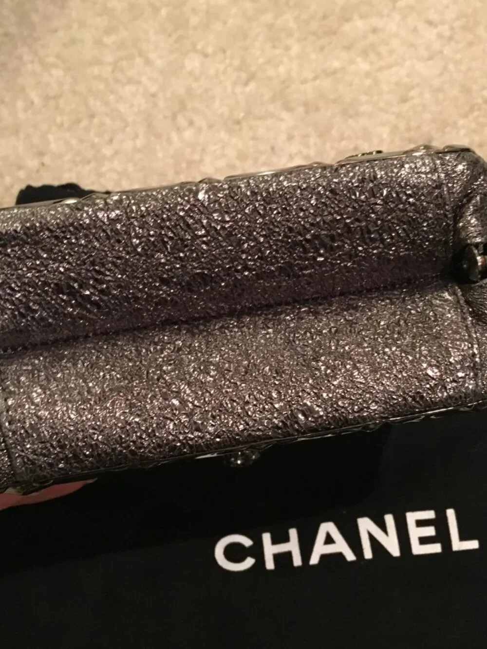 CHANEL dark silver