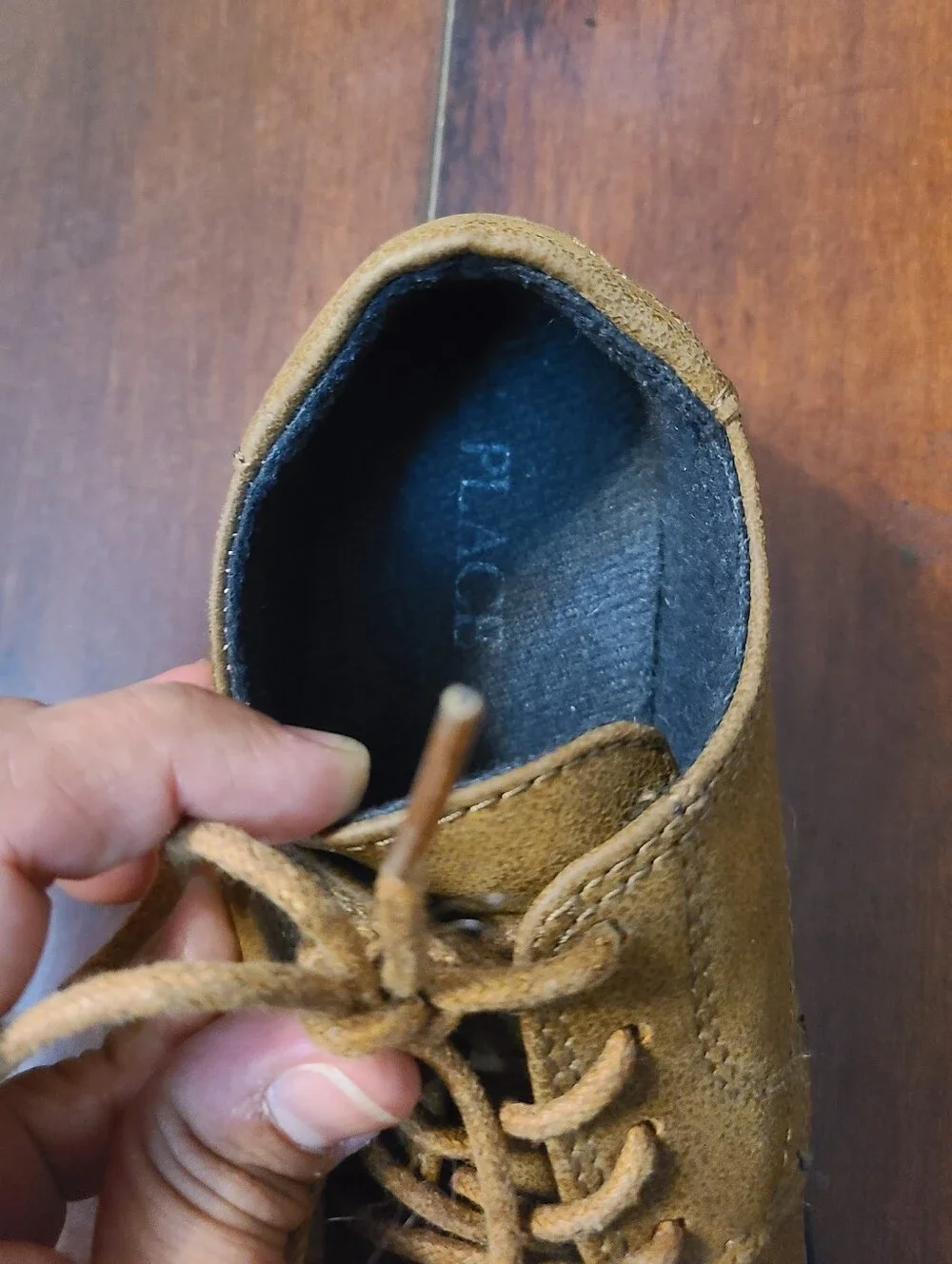 The Children's Place Toddler Boys Brown Faux Leather Oxford Dress Shoes Sz 10