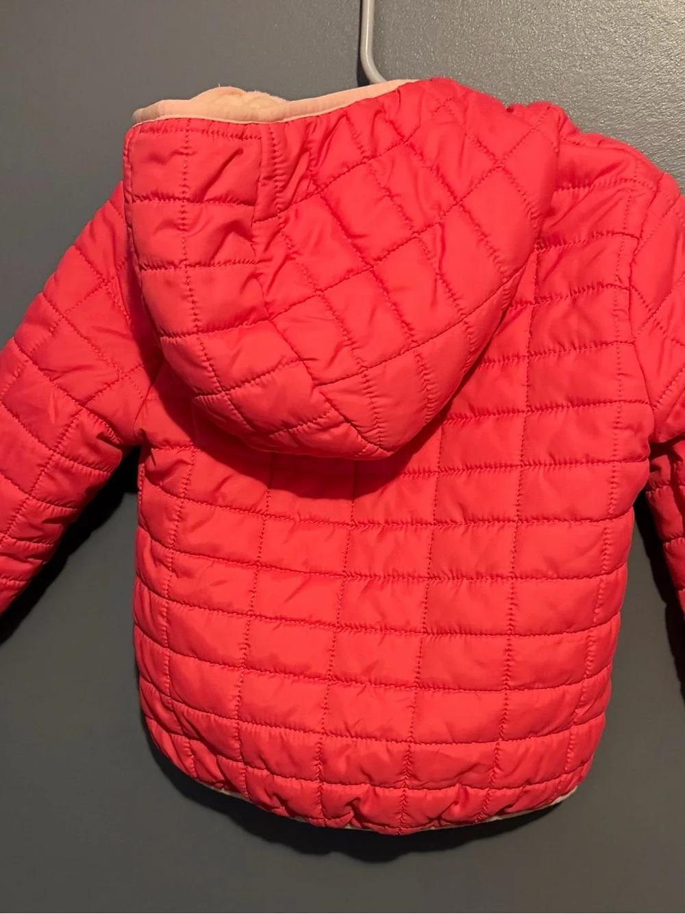 Cat & Jack Coral Quilted Hooded Puffer Jacket