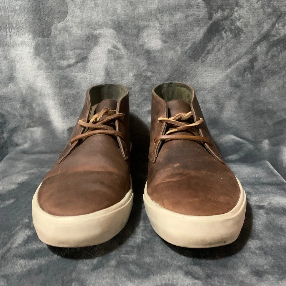 SeaVees Maslon Desert Boot Brown Rugged Oiled Leather Chukka Sneaker Mens 10.5