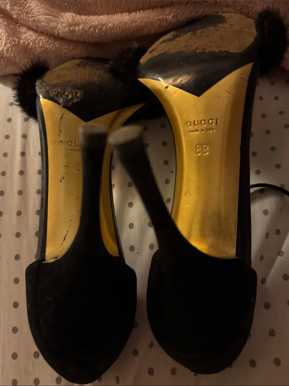Gucci foot secures stiletto
