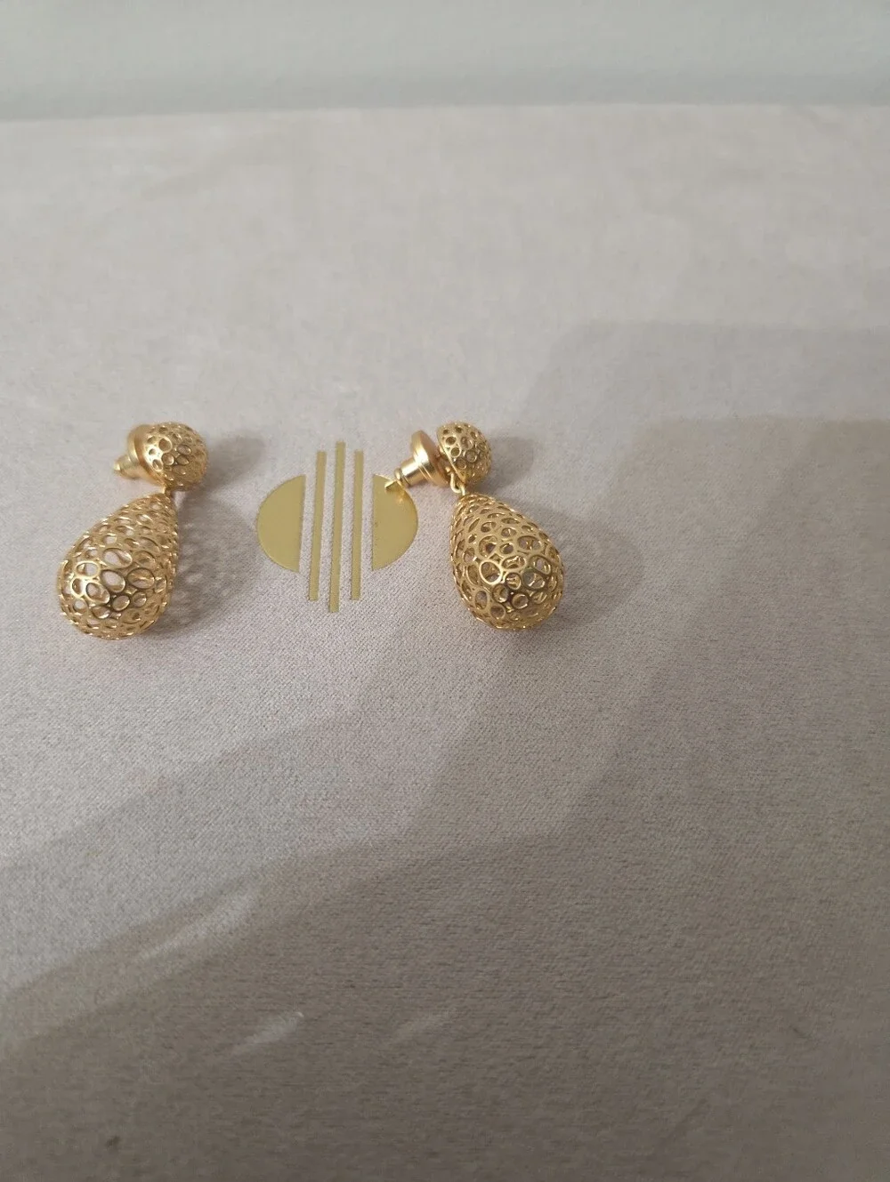 HYAH Khoi Gold Teardrop Filigree Earrings Archived SMALL