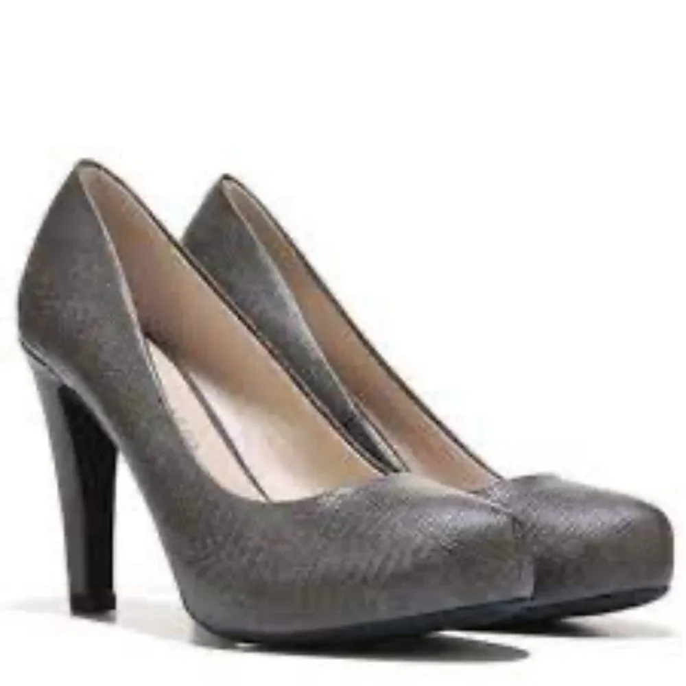 Franco Sarto‎ Cicero Grey Leather Hidden Platform Pumps Sz 8