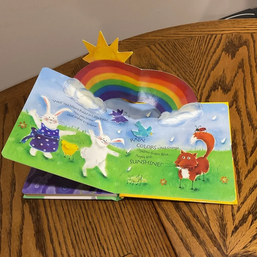 4 Board Books: Moo Moo, Woof, Woof, Furry Friends & What Makes a Rainbow