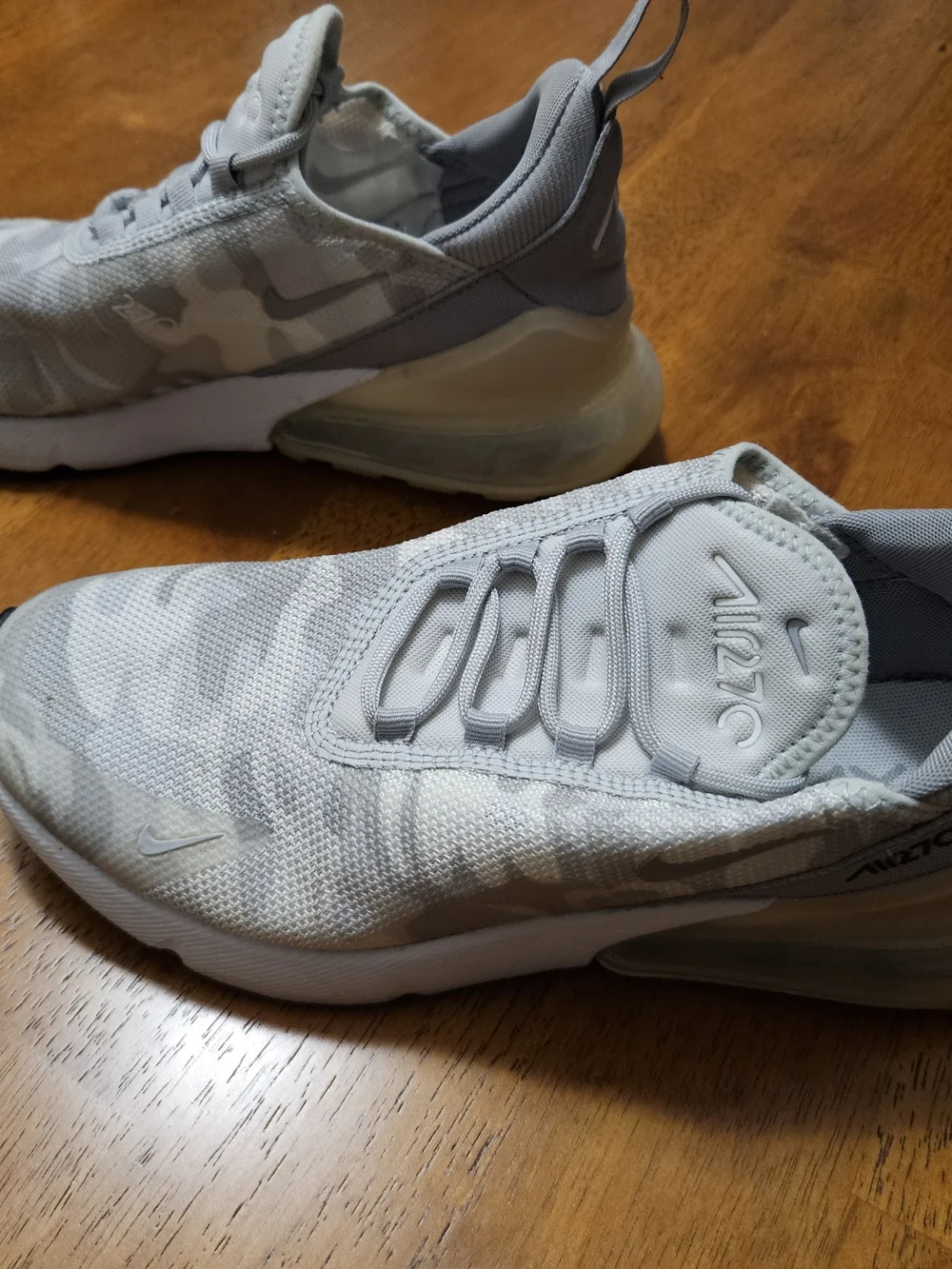 Nike Air270 Kids' Lightweight Slip-On Sneakers - Light Grey
