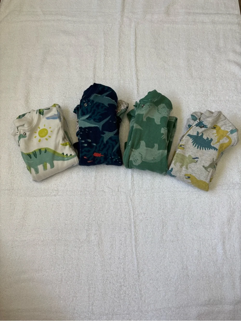 BUNDLE of 4 Toddler Pajamas One Piece Footed and Non-Footed Onesie PJs Size 2T