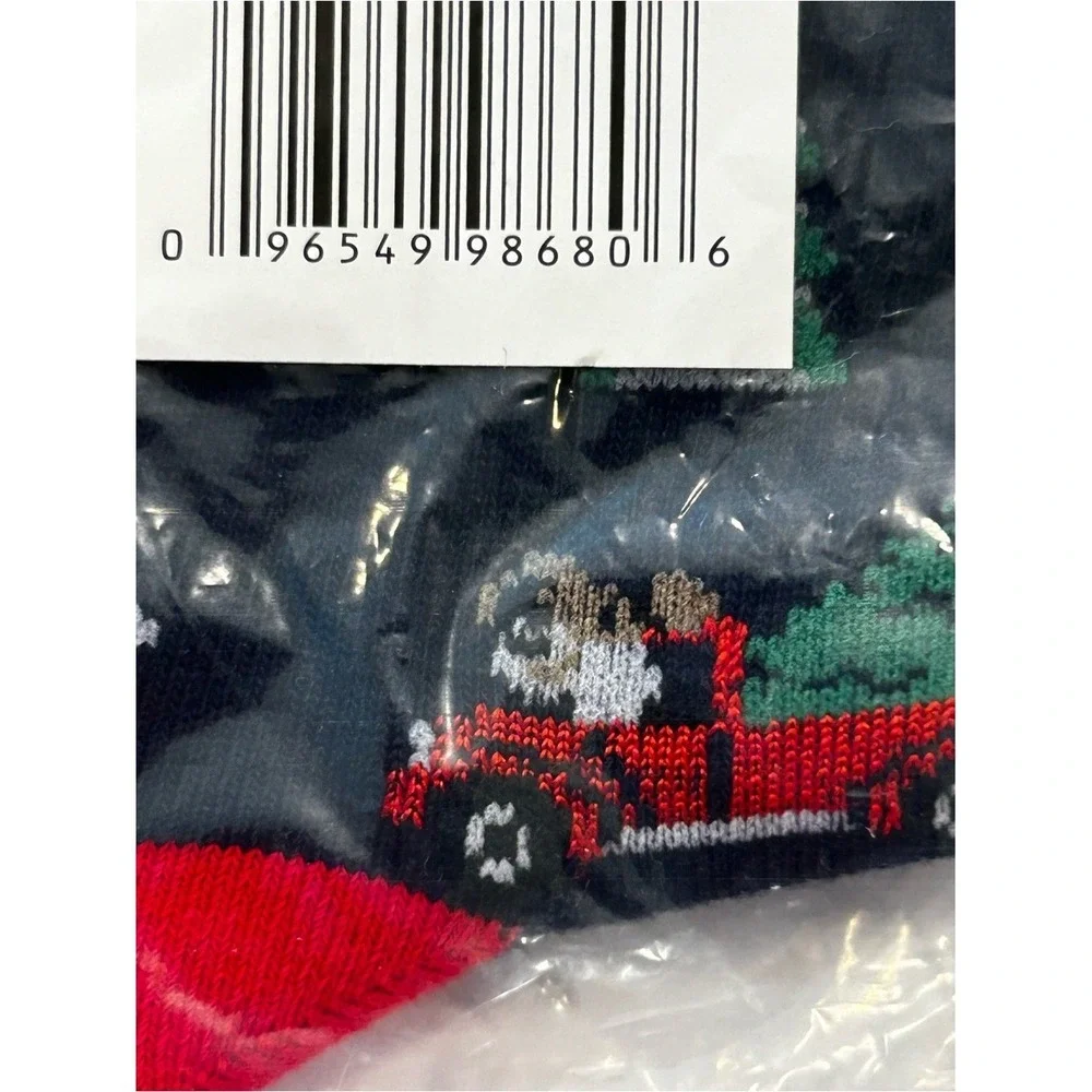 NWT Shine Holiday Socks Christmas Tree Red Truck Women 5-10 (one size fits most)