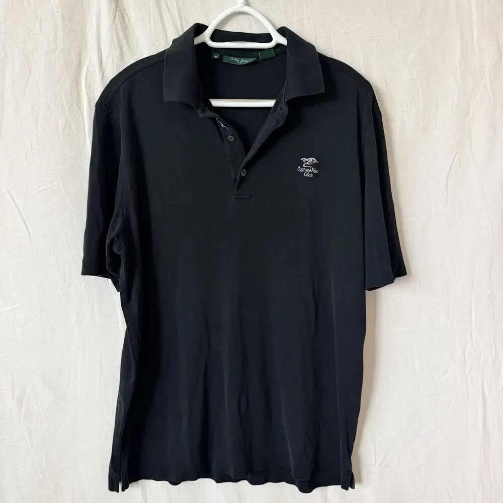 Cypress Point Club Bobby Jones Golf Polo Mens M Preppy Pima Cotton Made in Peru