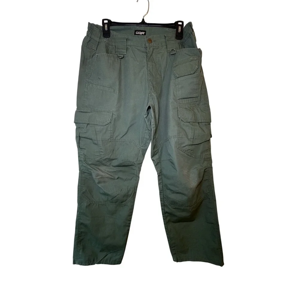 CQR Gear Tactical Pants Mens 34 X30 Rip Stop Cargo‎ TLP760 Duratex Olive Green