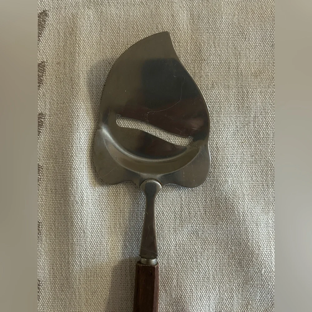 Vintage Stainless Steel Cheese Slicer With Wood Handle Japan kitchen Utensil