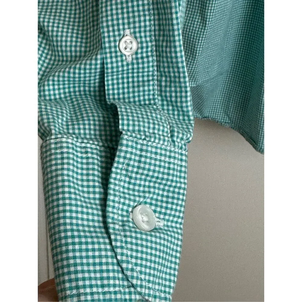J Crew men’s turquoise and white Slim XL button down shirt