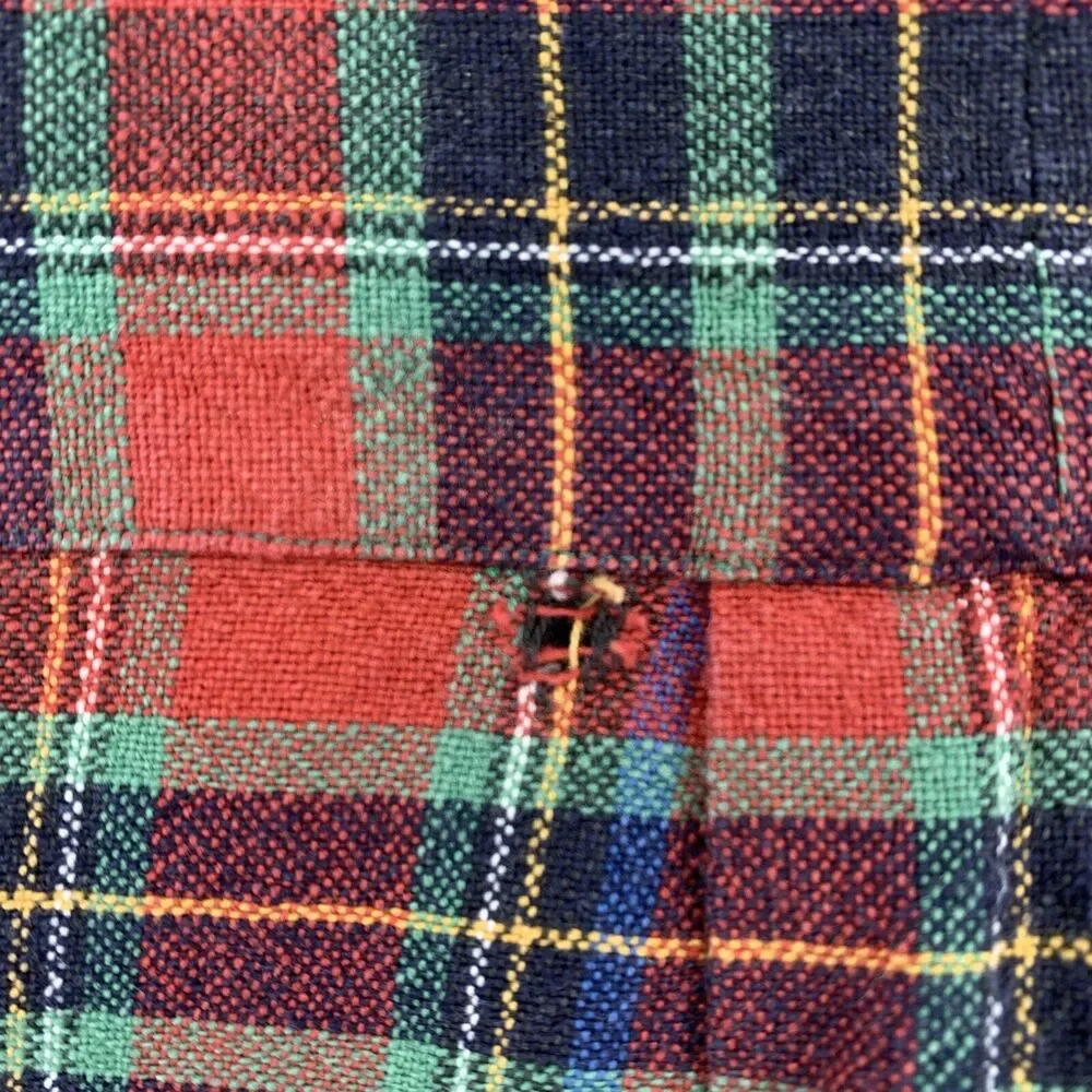Vtg Ralph Lauren Mens Large Blair Plaid‎ Flannel Button Down Shirt Preppy Casual