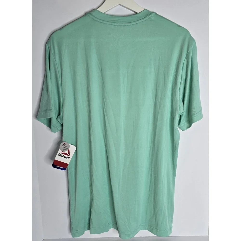 Reebok Legacy Core TShirt Mens MINT GREEN Performance Moisture Wicking NWT SZ SM