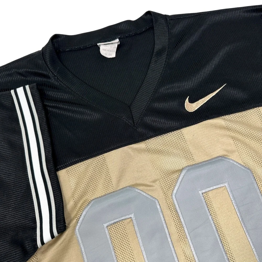 NIKE Vintage‎ Black & Gold 00 Sewn On Football Jersey Army Saints One Size