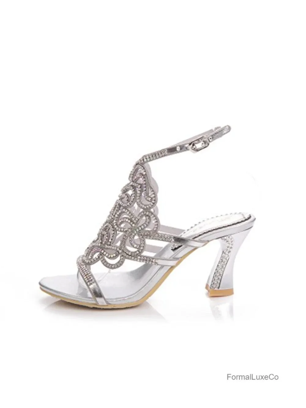 Handmade Rhinestones Crystal Butterfly Heel Evening Bridal Prom Sandals