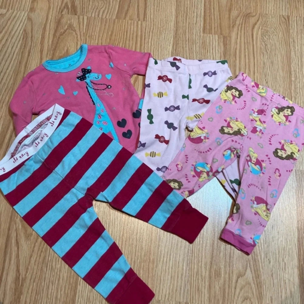 4‎ piece pajama pants top baby girl