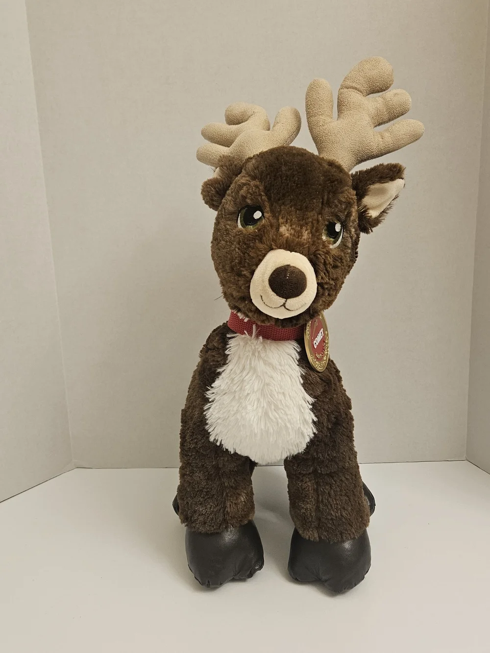 Build-A-Bear Comet Reindeer Plush Holiday Stuffed Animal with Red Collar