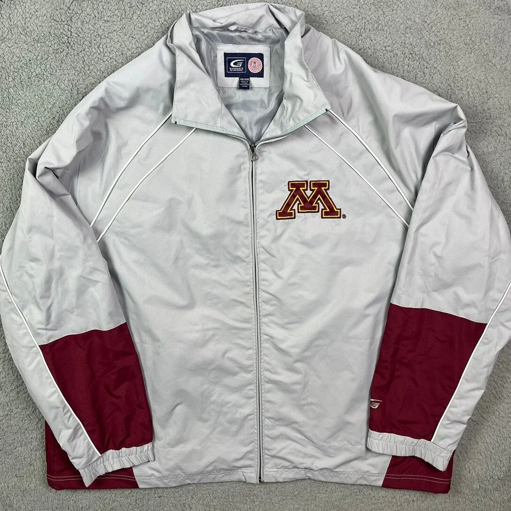 Minnesota Golden Gophers Lightweight Jacket Zipper College Coat G-III Size XXL‎