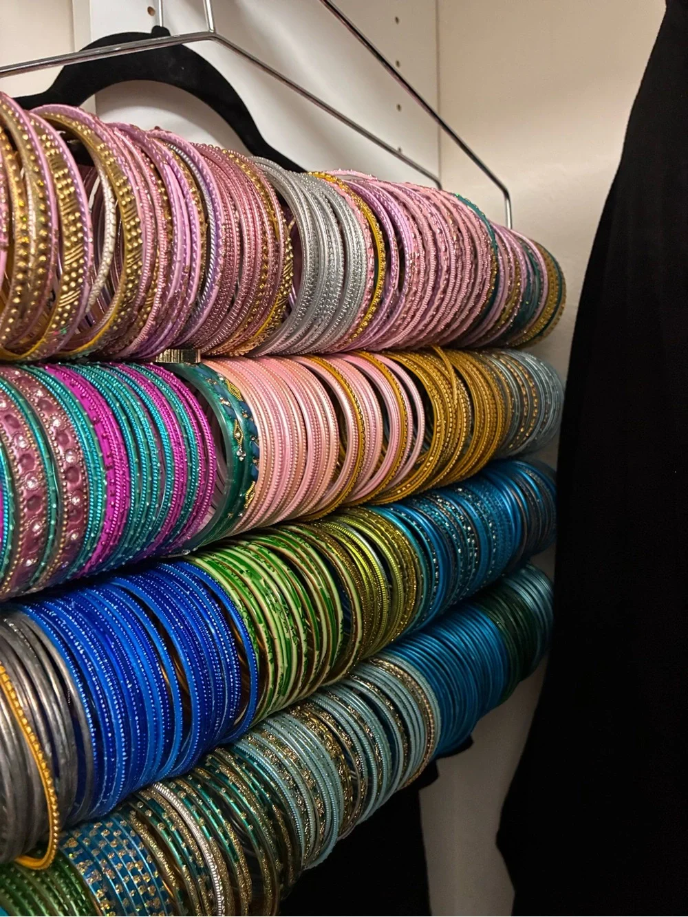 Colorful Assorted Bangle Bracelet Set - Multicolor Stackable Bangles (10)
