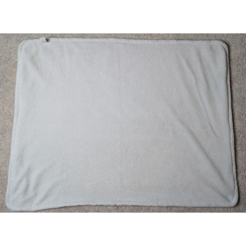 Carters Aqua Blue Gray Whales Ocean Soft Baby Security Blanket 28X38 2019
