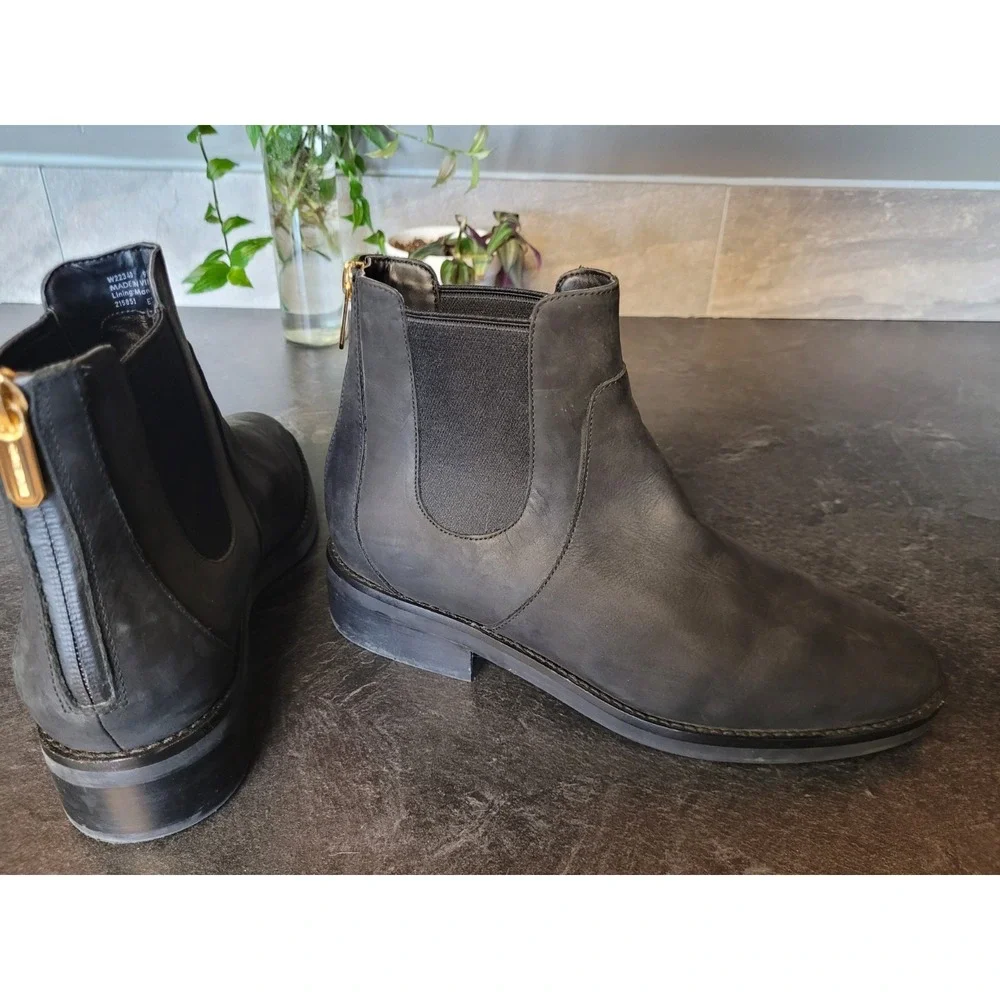 Cole‎ Haan Women's 9 Waterproof Chelsea Boots Black Leather Grand.OS W22340