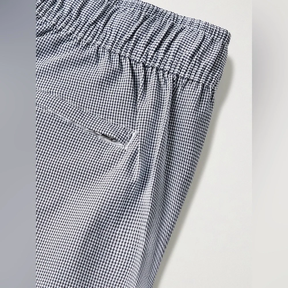 Onia Charles Short Size XL Swim Trunks Blue White Gingham Quick-Dry Mesh Lined