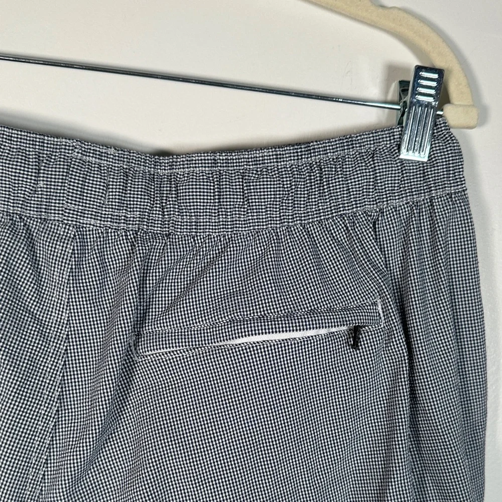 Onia Charles Short Size XL Swim Trunks Blue White Gingham Quick-Dry Mesh Lined