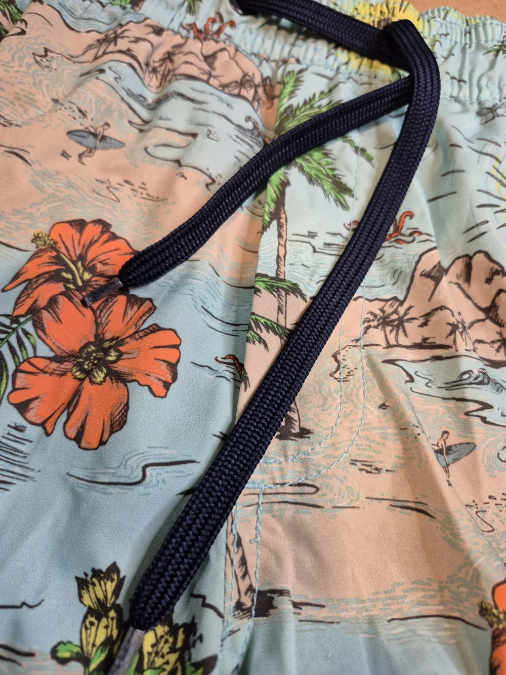 GAP Men's Light Blue Tropical Print Swim Trunks 4545/6