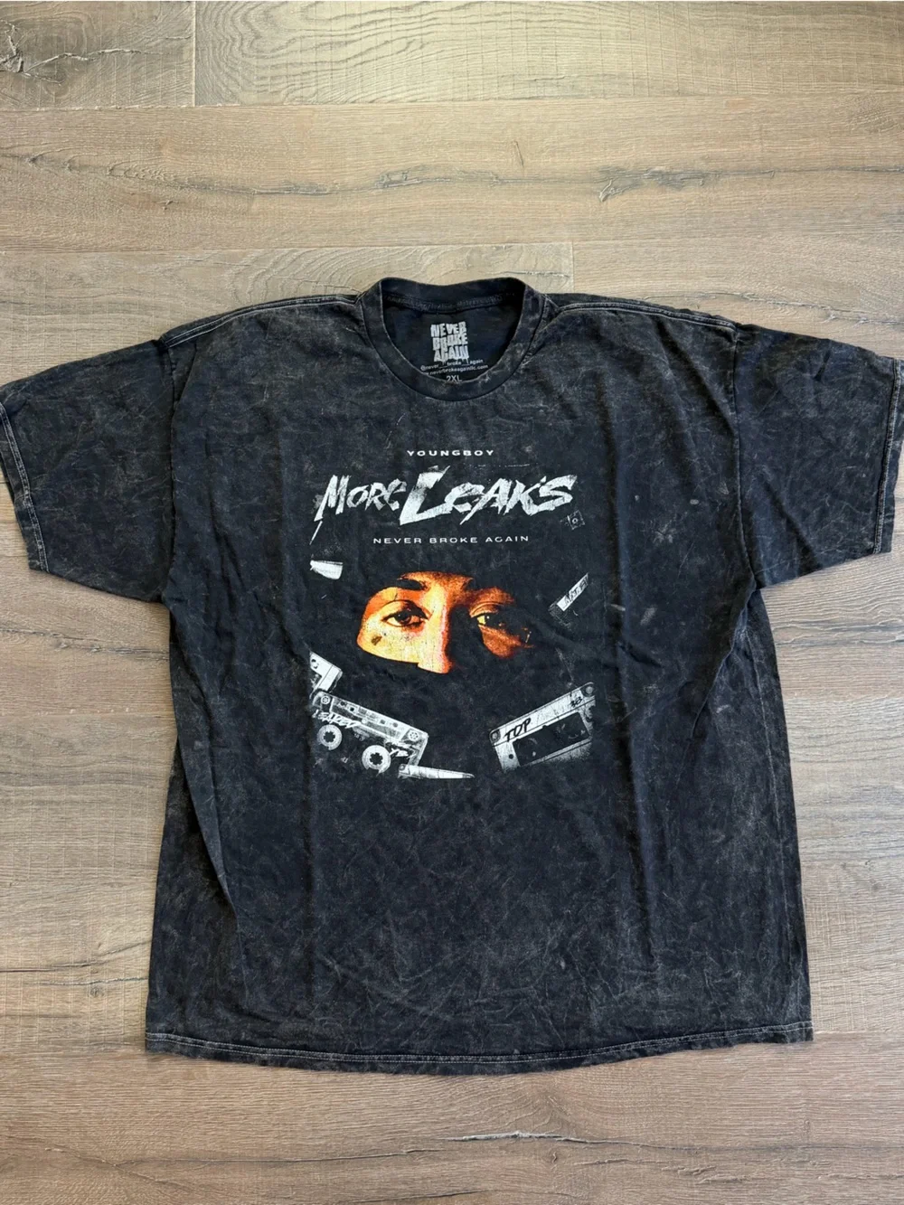 NEVER BROKE AGAIN Black Graphic Tee (2XL)