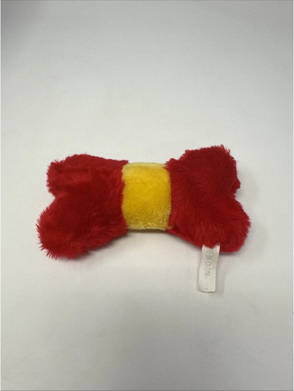 Red Dog Bone Plush Toy With Squeaker