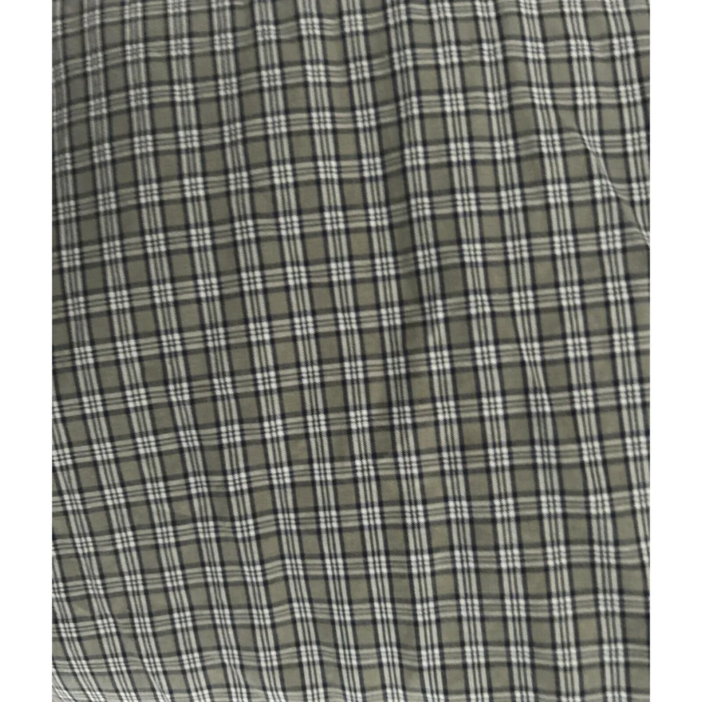 Eddie Bauer Mens Large Button-Up Shirt Tan Checks Long Sleeve