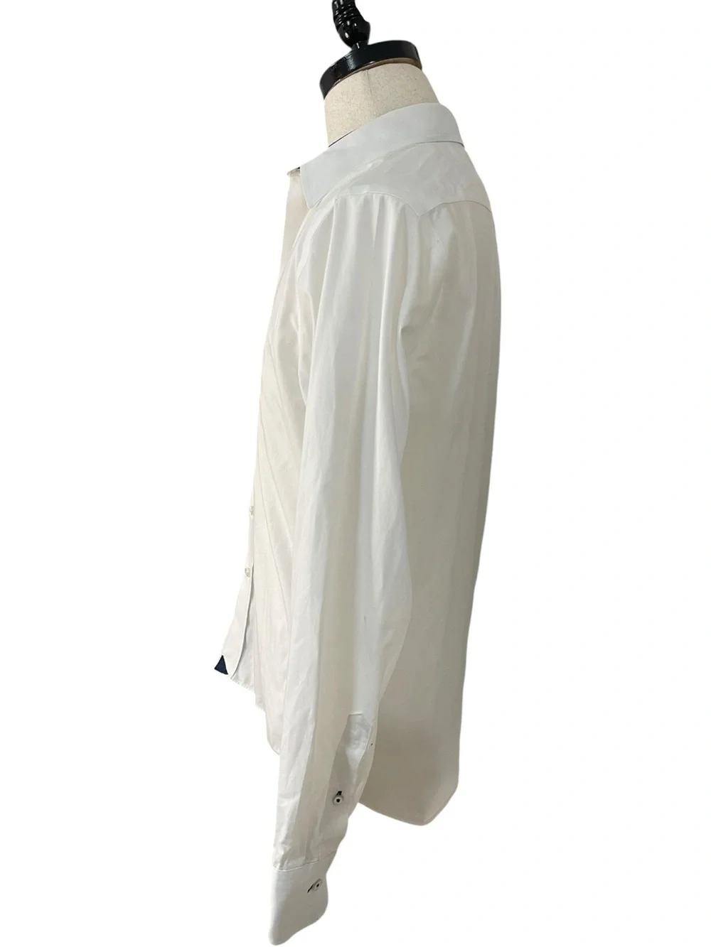 UNTUCKit Las Cases Wrinkle Free Slim Fit Button Down Shirt White Blue