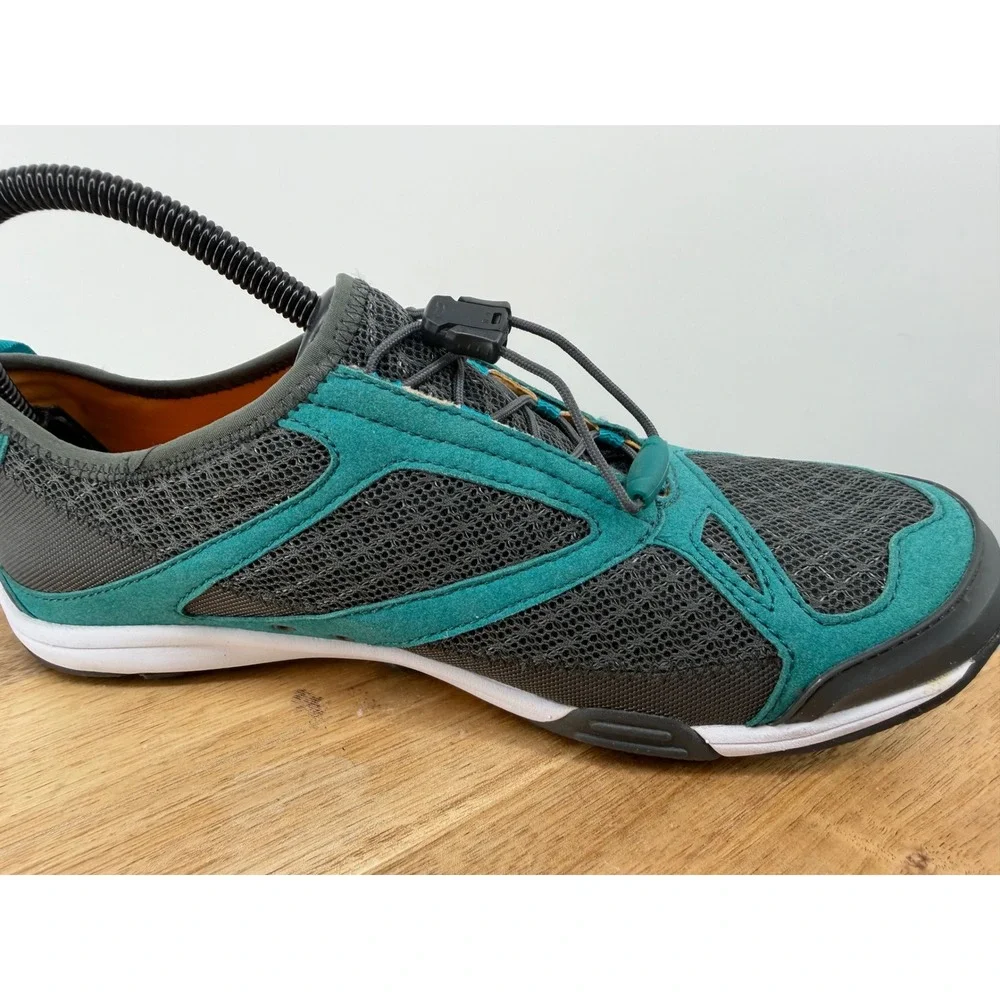OLUKAI Eleu Trainer Water Shoes Womens US 10‎ EUR 40 Teal Grey Lace Up
