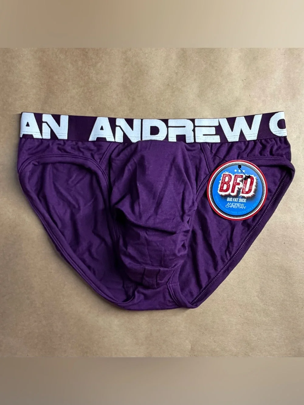 Andrew Christian squeezing while unpadded