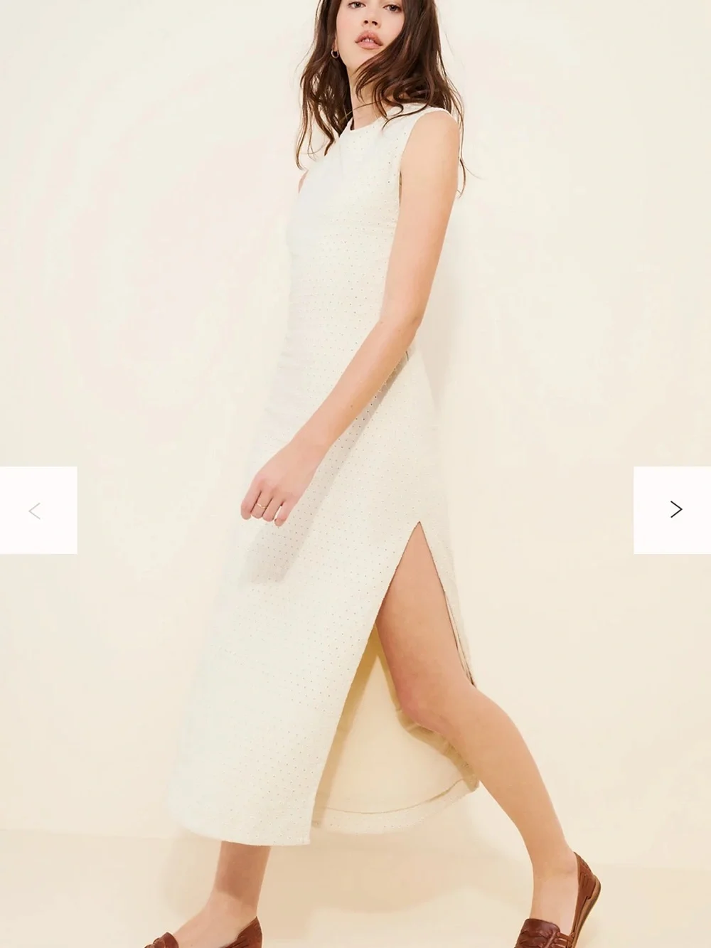Free People Ivory Eventide Midi Dress NWT