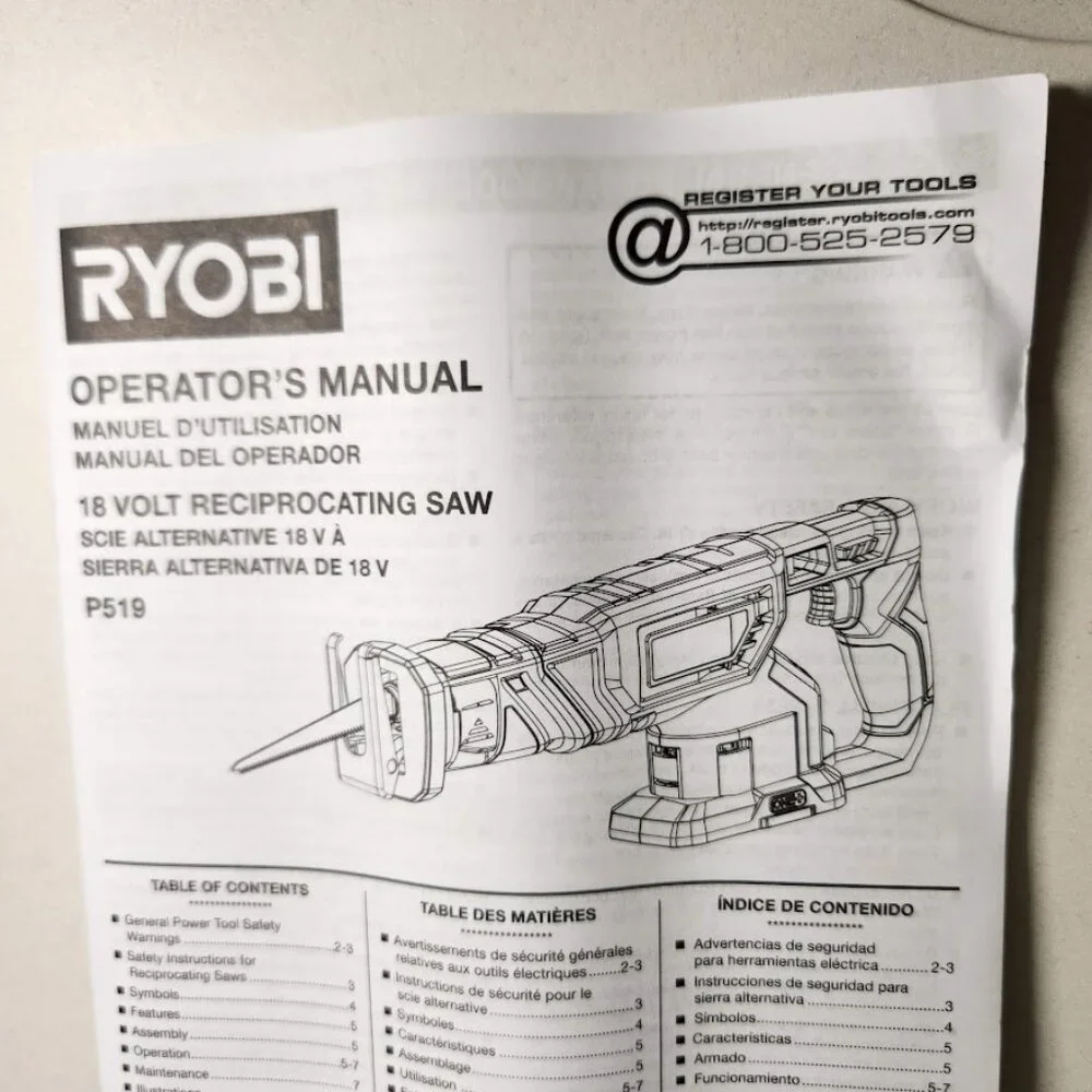 Ryobi one+ tool control