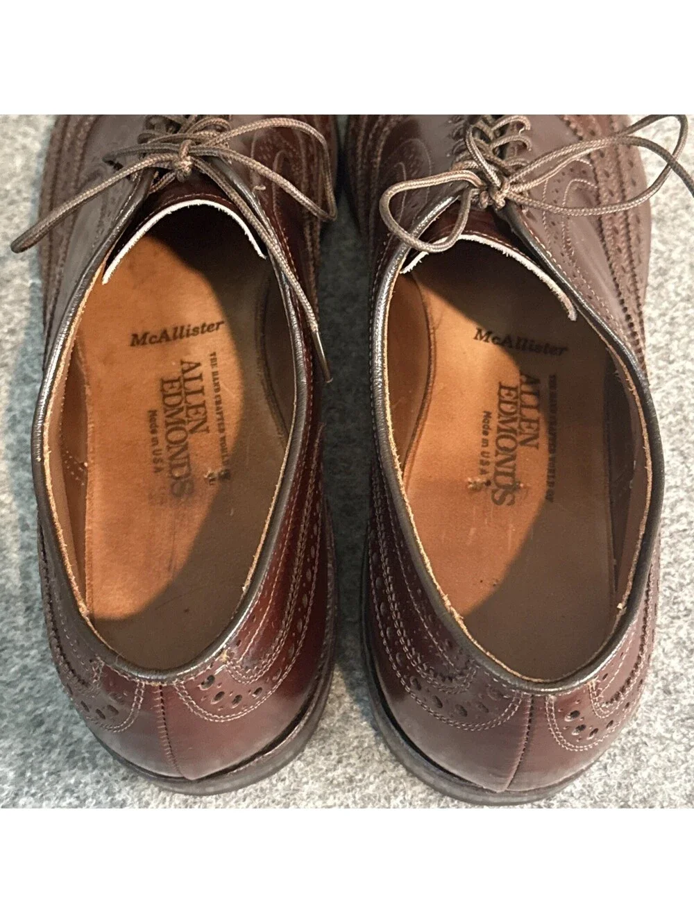 Excellent Condition | Allen Edmonds | Brown Leather Wingtip McKallister Size 12A