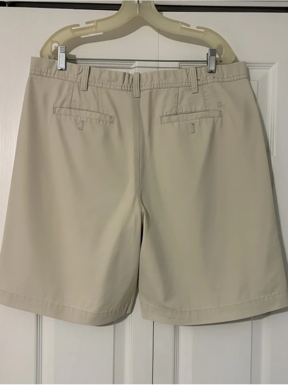 Izod Khaki Flat-Front Chino Shorts