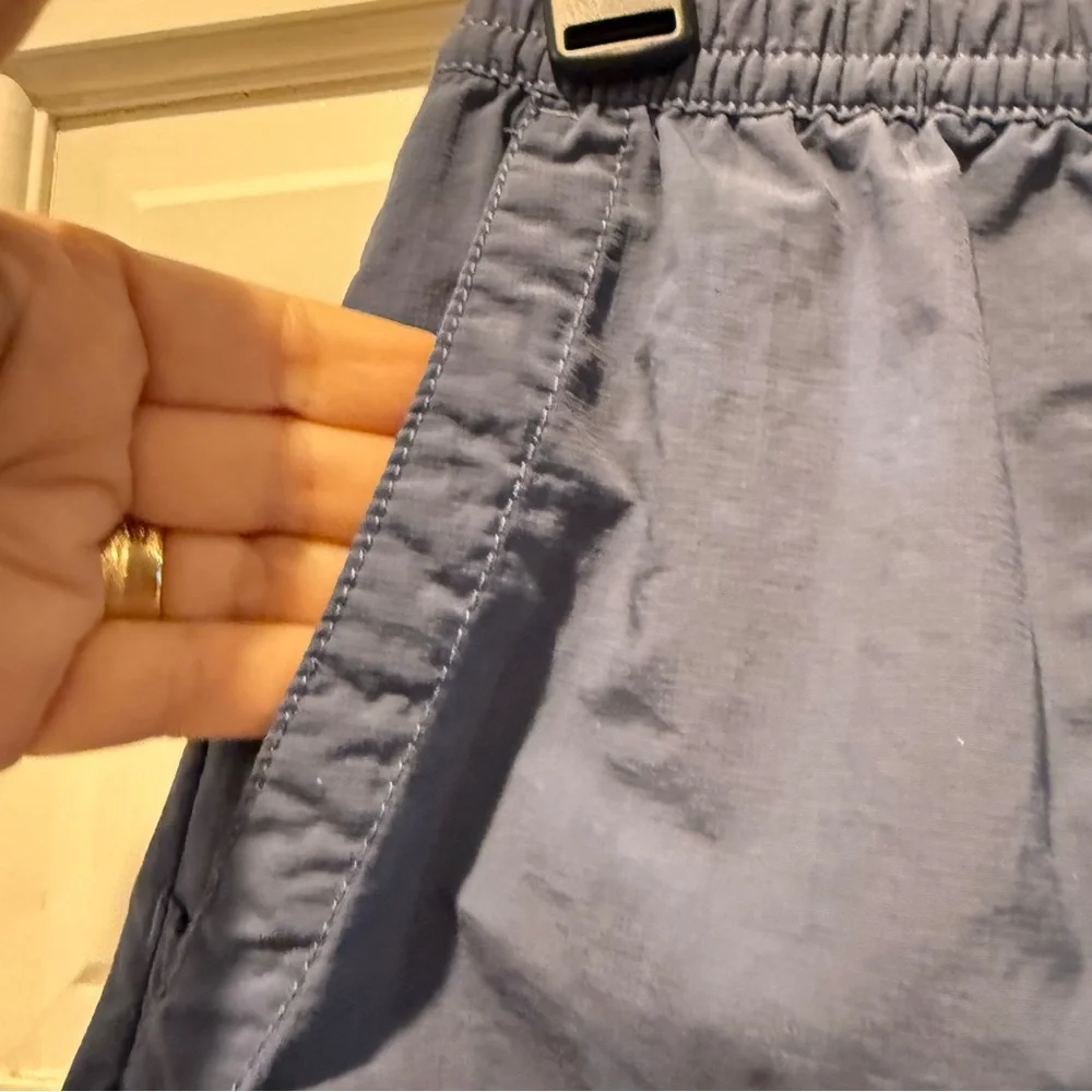 The North Face Stone Blue Pull On Shorts Drawstring Waist Size Small‎