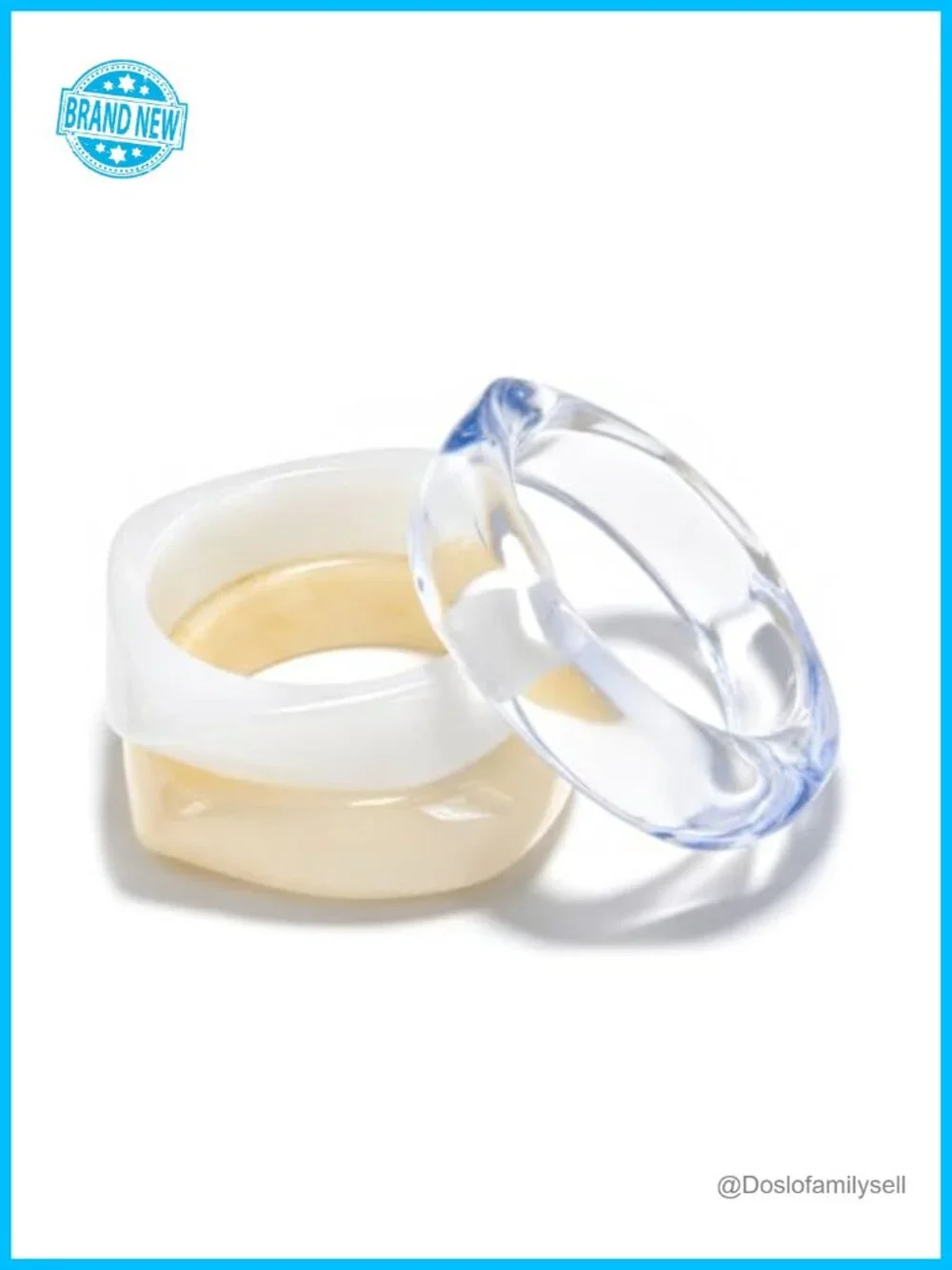 3Pcs Chunky Acrylic Bangle Bracelet Set Stackable Resin Jewelry