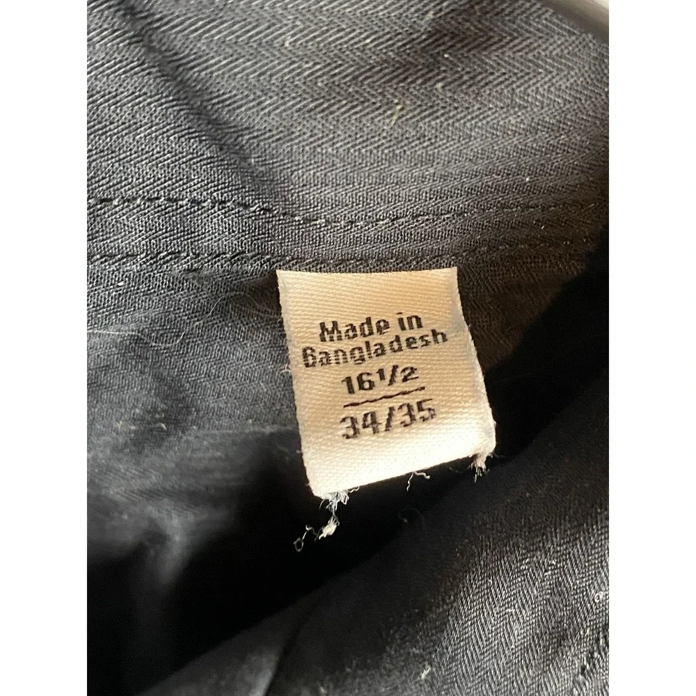 Calvin Klein Regular Fit Mens 16.5 Black Stretch Shirt