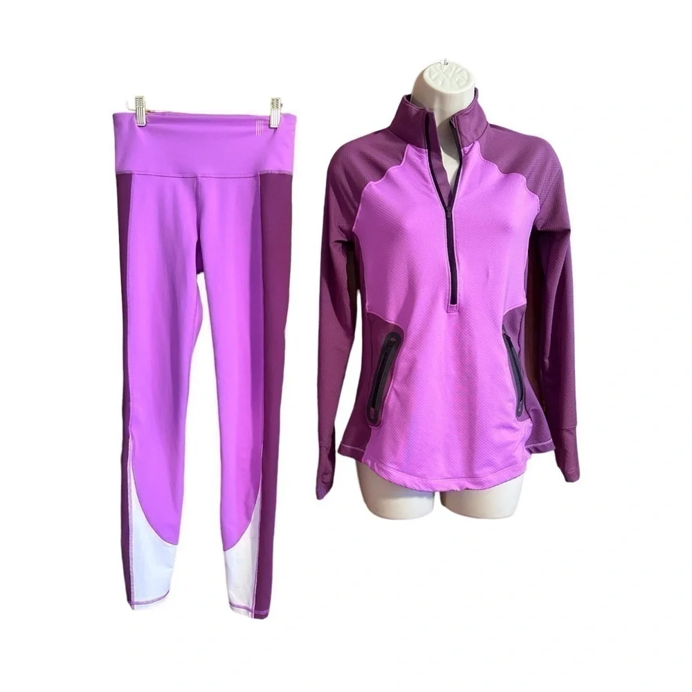 Under Armor Coldgear Reactor Athleisure Matching Purple Maroon Tracksuit
