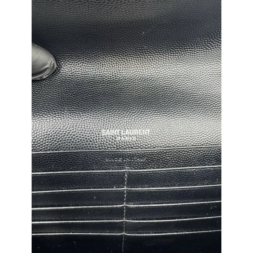YSL Black Cassandre WOC NOIR Matte Black Hardware