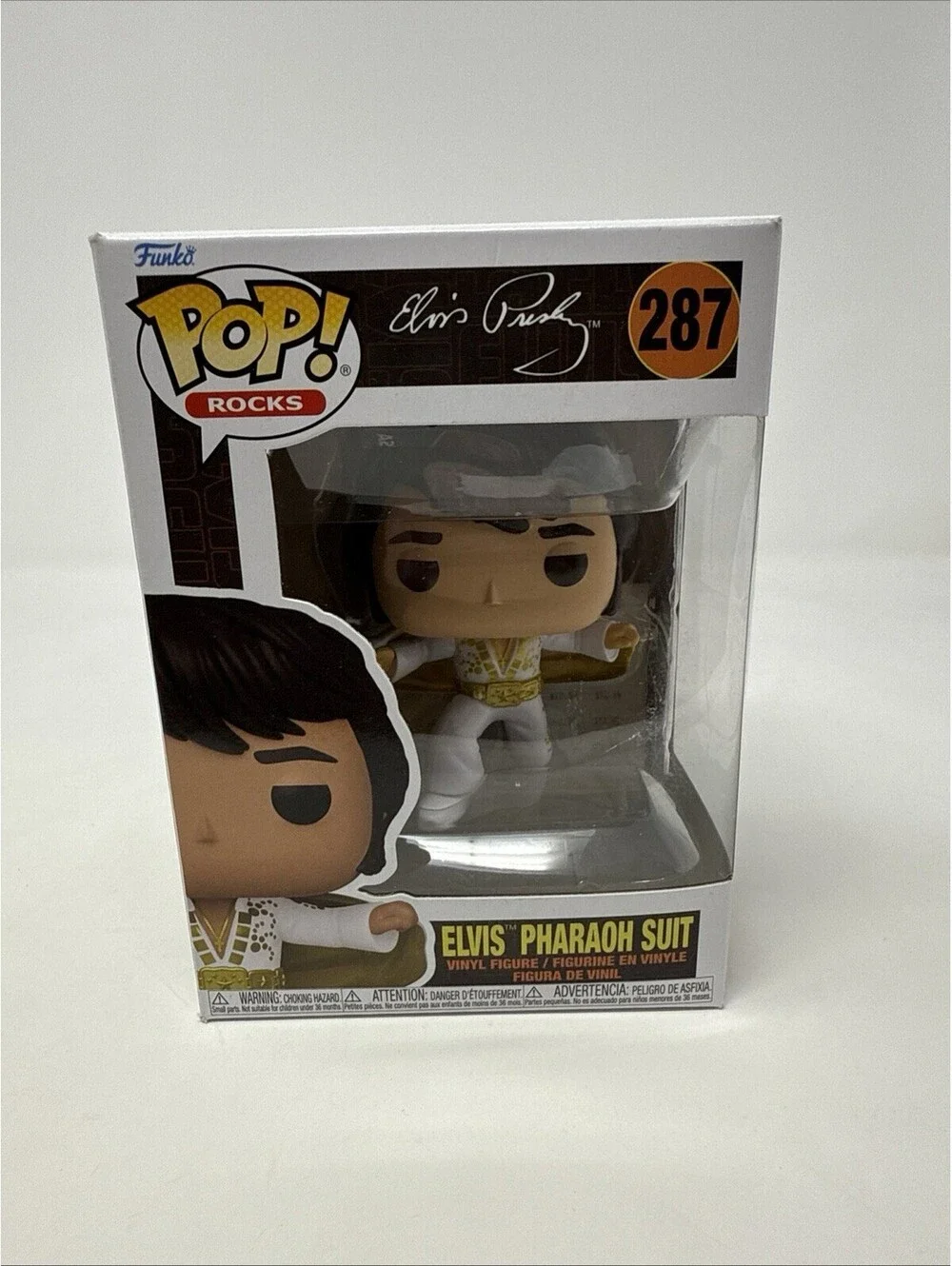 Funko POP! Rocks ELVIS PRESLEY PHARAOH SUIT #287 with Box Protector