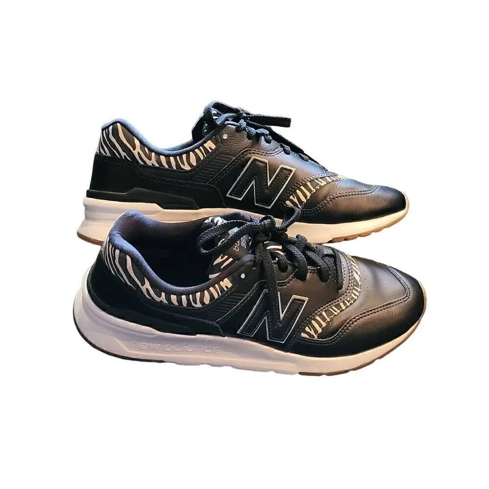 New Balance Sneakers Women's 11 Black Animal Print Leather 997H